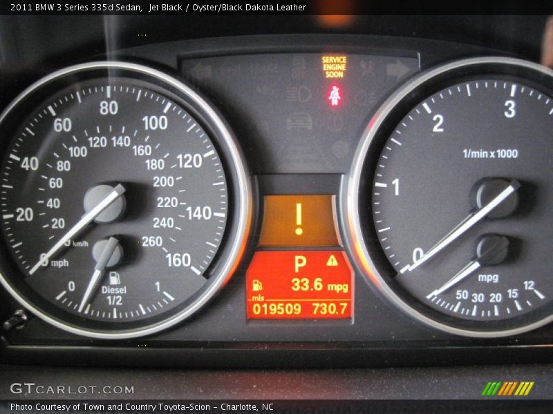 Jet Black / Oyster/Black Dakota Leather 2011 BMW 3 Series 335d Sedan