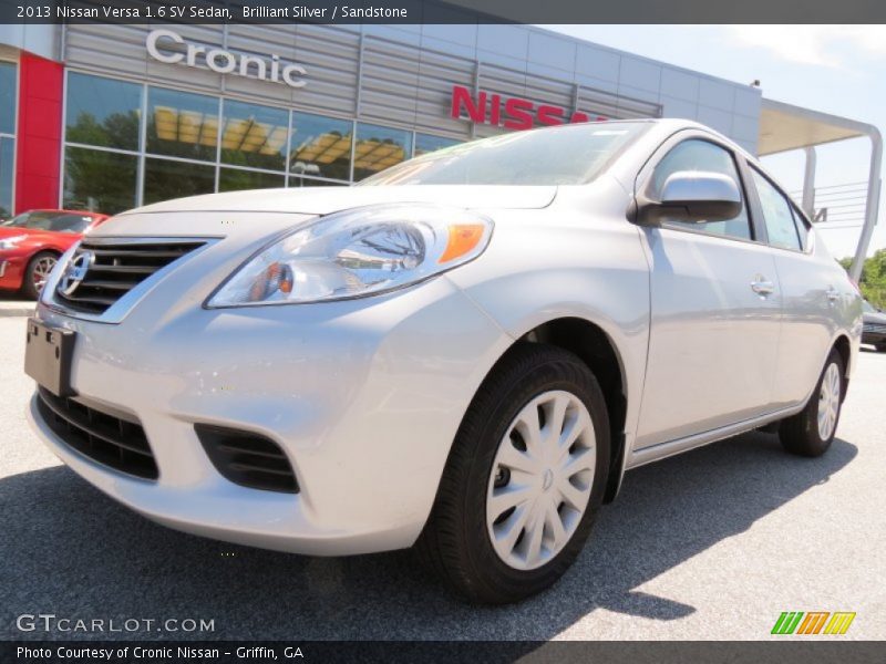 Brilliant Silver / Sandstone 2013 Nissan Versa 1.6 SV Sedan