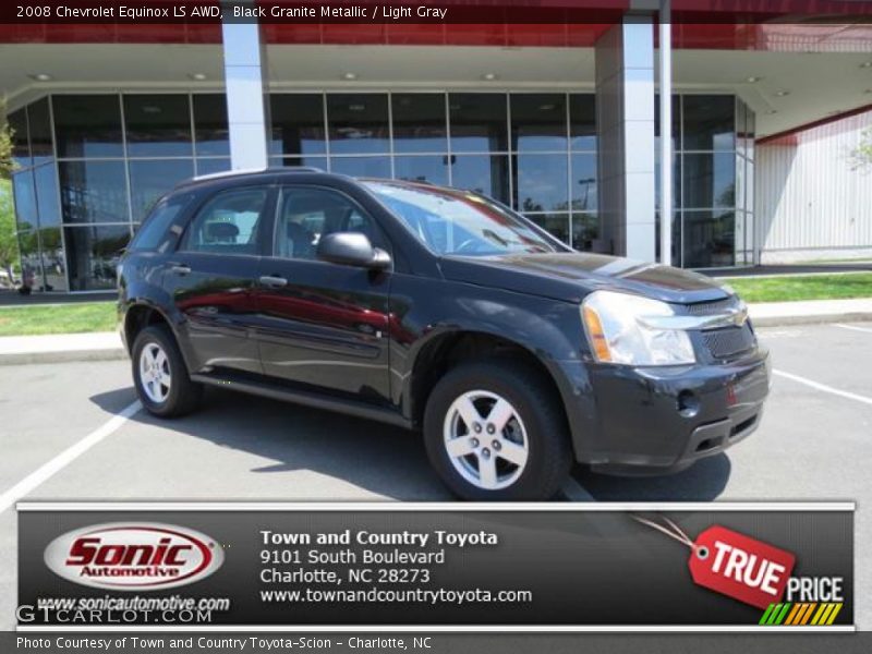 Black Granite Metallic / Light Gray 2008 Chevrolet Equinox LS AWD