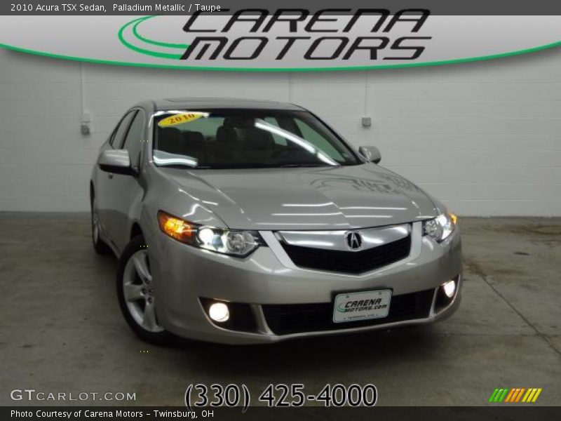 Palladium Metallic / Taupe 2010 Acura TSX Sedan