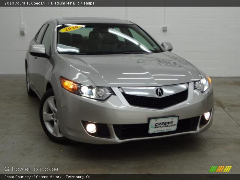 Palladium Metallic / Taupe 2010 Acura TSX Sedan