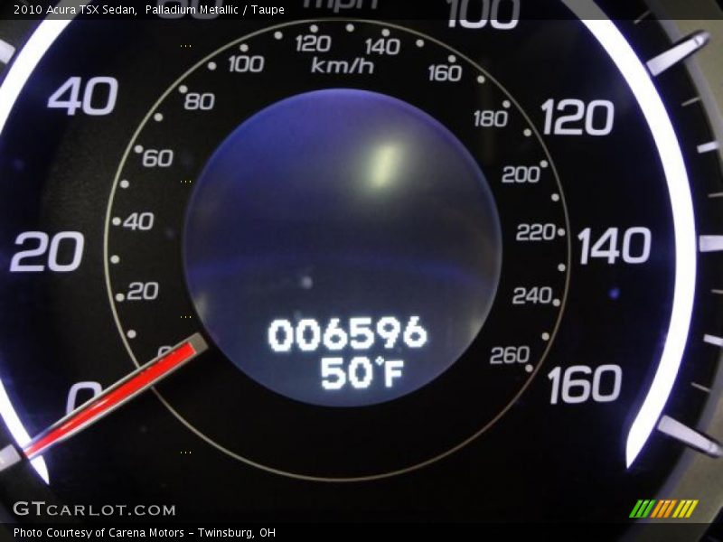 Palladium Metallic / Taupe 2010 Acura TSX Sedan