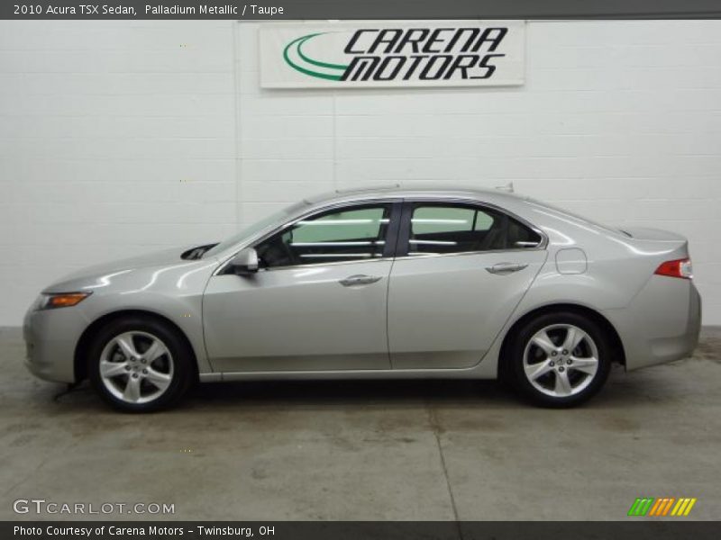 Palladium Metallic / Taupe 2010 Acura TSX Sedan
