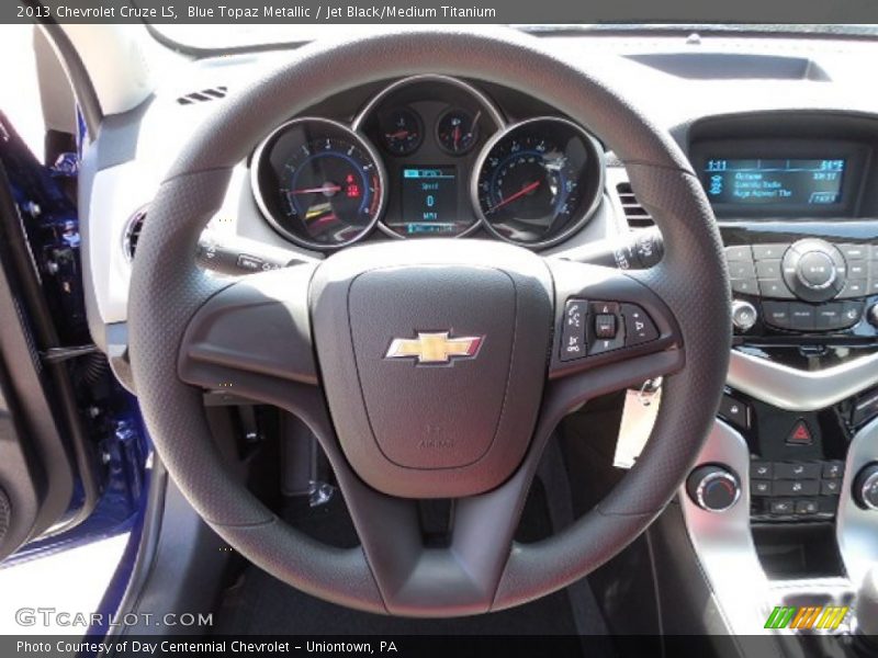 Blue Topaz Metallic / Jet Black/Medium Titanium 2013 Chevrolet Cruze LS