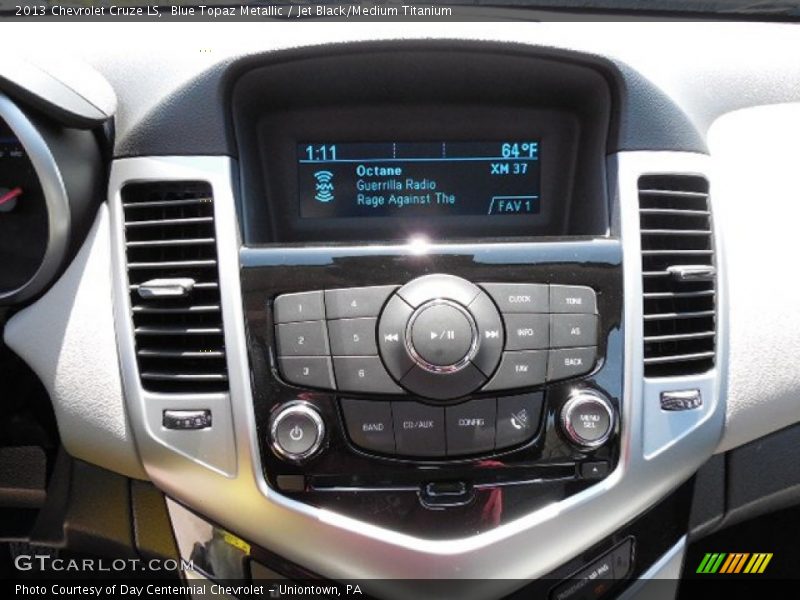 Blue Topaz Metallic / Jet Black/Medium Titanium 2013 Chevrolet Cruze LS