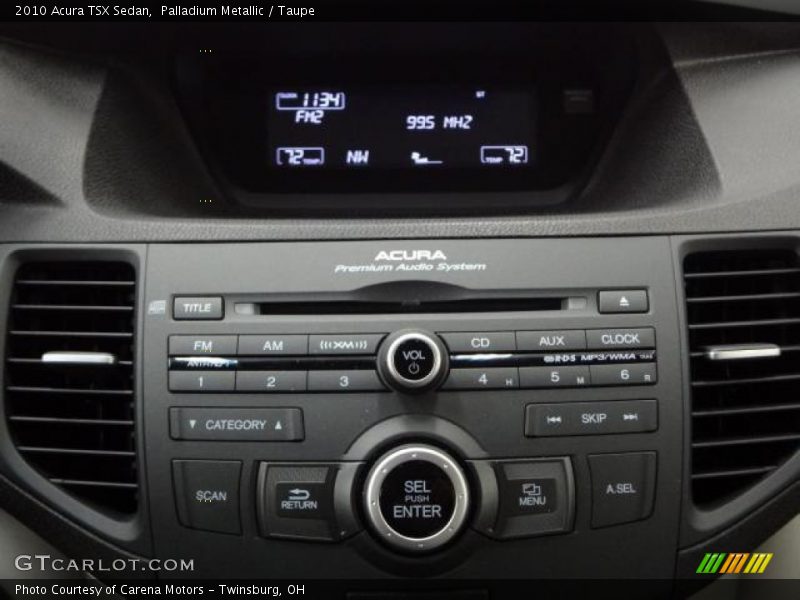Palladium Metallic / Taupe 2010 Acura TSX Sedan