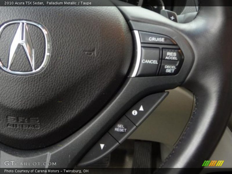 Palladium Metallic / Taupe 2010 Acura TSX Sedan