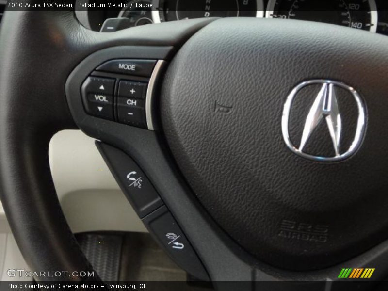 Palladium Metallic / Taupe 2010 Acura TSX Sedan