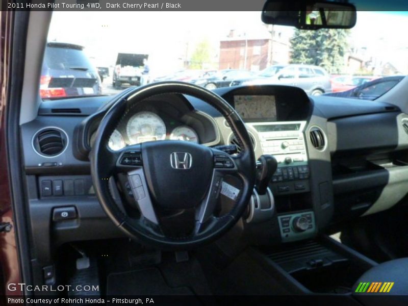 Dark Cherry Pearl / Black 2011 Honda Pilot Touring 4WD