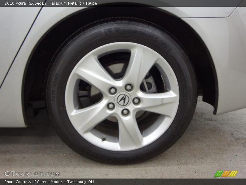 Palladium Metallic / Taupe 2010 Acura TSX Sedan
