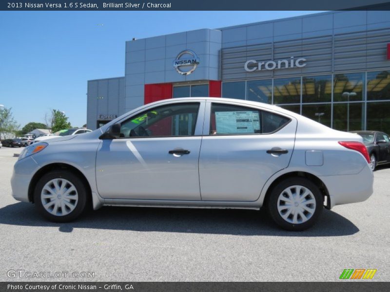 Brilliant Silver / Charcoal 2013 Nissan Versa 1.6 S Sedan