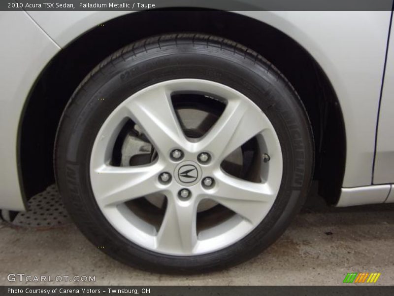 Palladium Metallic / Taupe 2010 Acura TSX Sedan