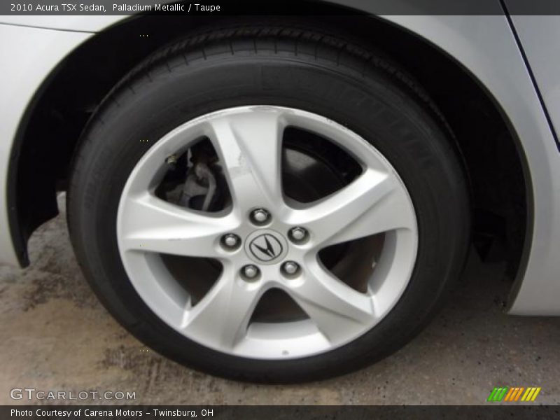 Palladium Metallic / Taupe 2010 Acura TSX Sedan