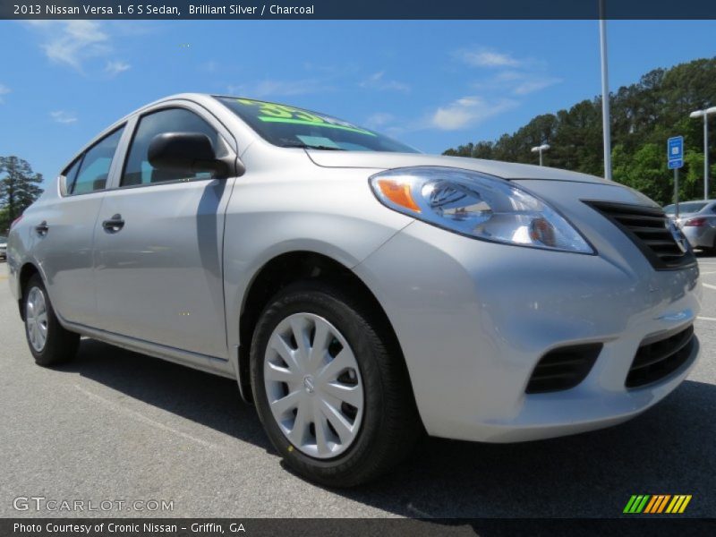 Brilliant Silver / Charcoal 2013 Nissan Versa 1.6 S Sedan