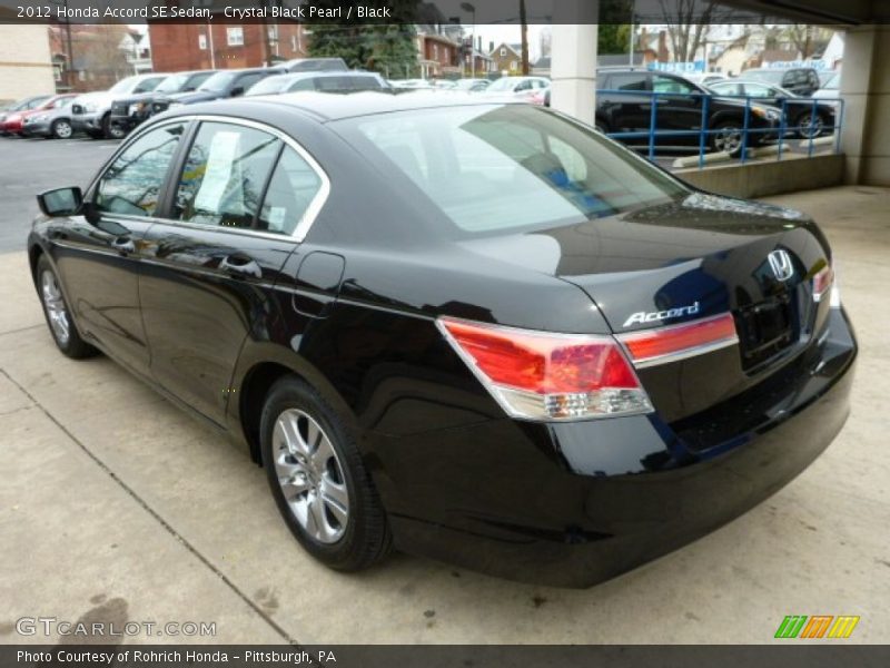 Crystal Black Pearl / Black 2012 Honda Accord SE Sedan