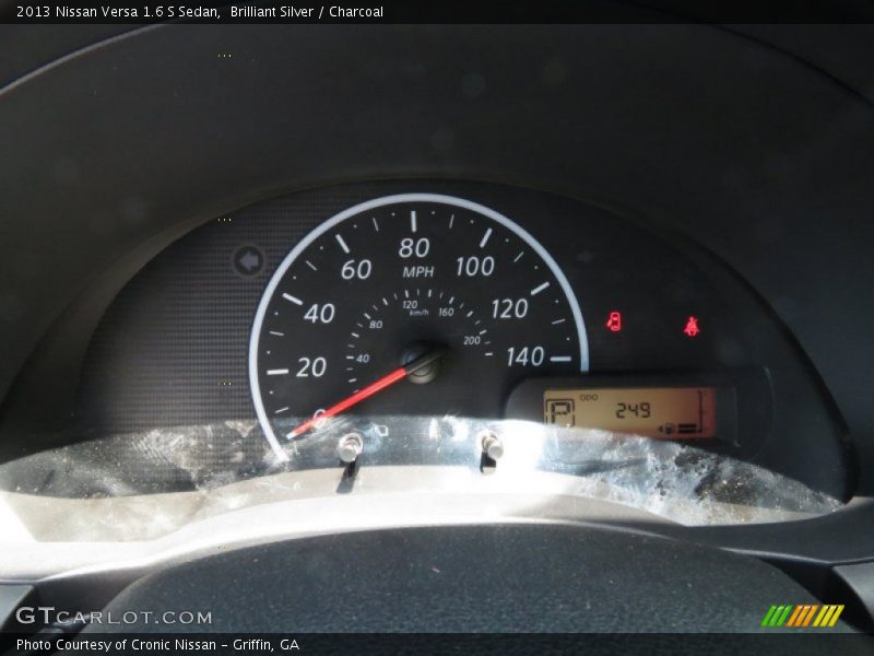 Brilliant Silver / Charcoal 2013 Nissan Versa 1.6 S Sedan