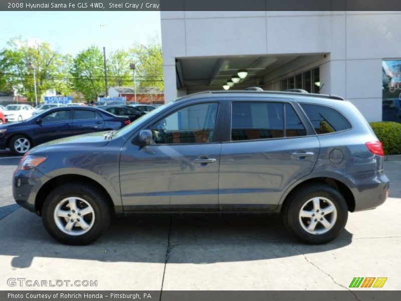 Steel Gray / Gray 2008 Hyundai Santa Fe GLS 4WD