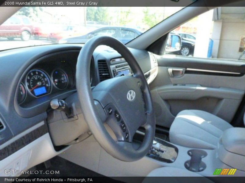 Steel Gray / Gray 2008 Hyundai Santa Fe GLS 4WD