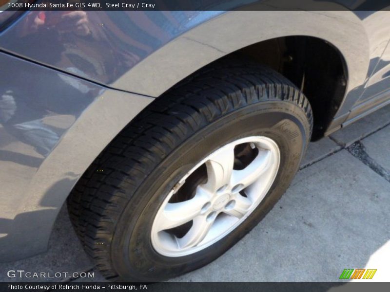 Steel Gray / Gray 2008 Hyundai Santa Fe GLS 4WD