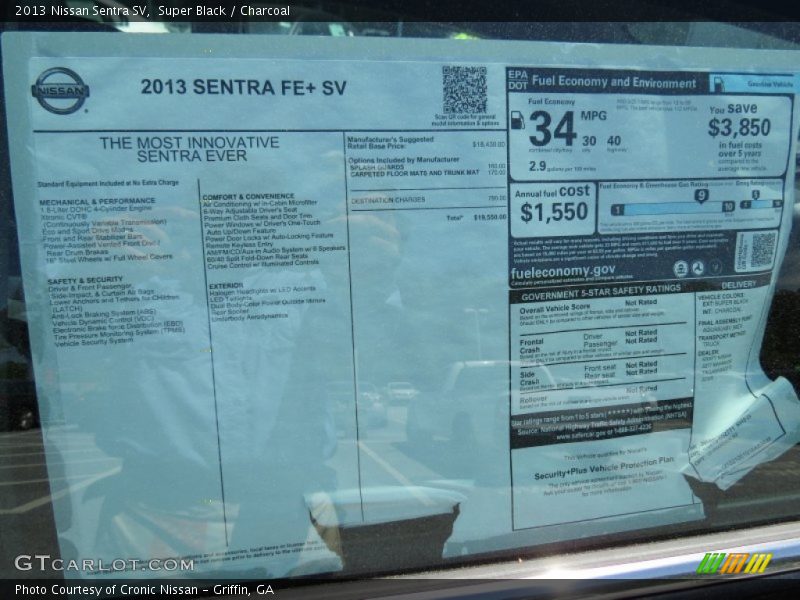 Super Black / Charcoal 2013 Nissan Sentra SV