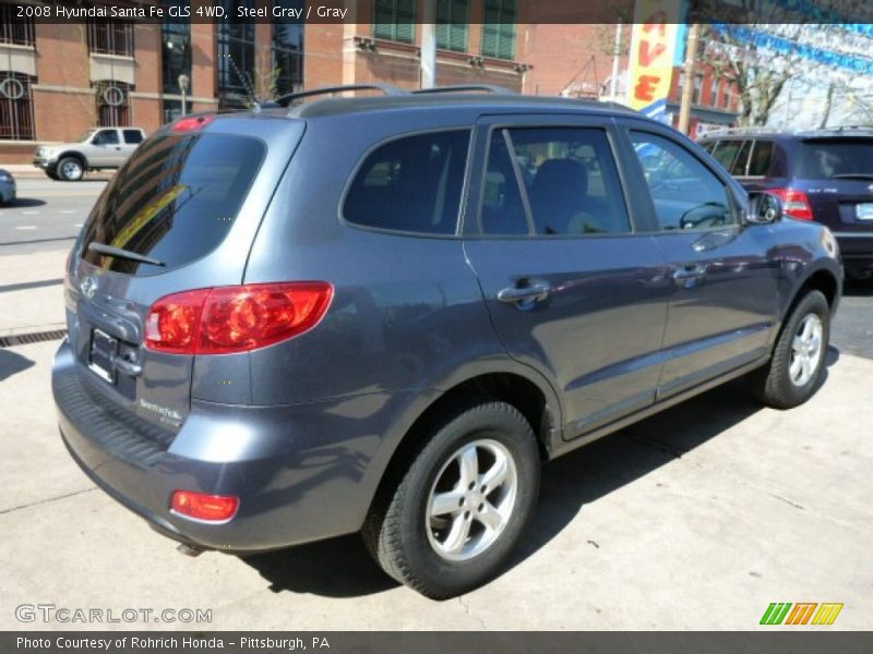 Steel Gray / Gray 2008 Hyundai Santa Fe GLS 4WD
