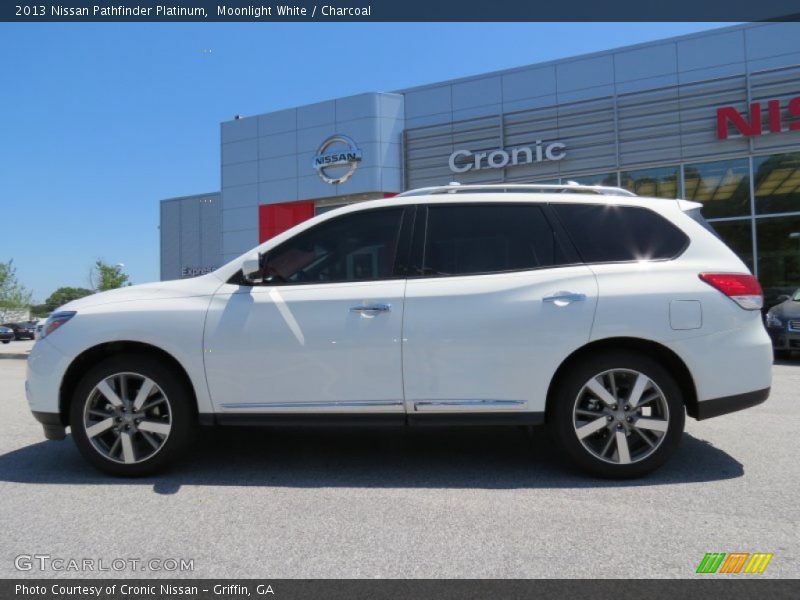 Moonlight White / Charcoal 2013 Nissan Pathfinder Platinum