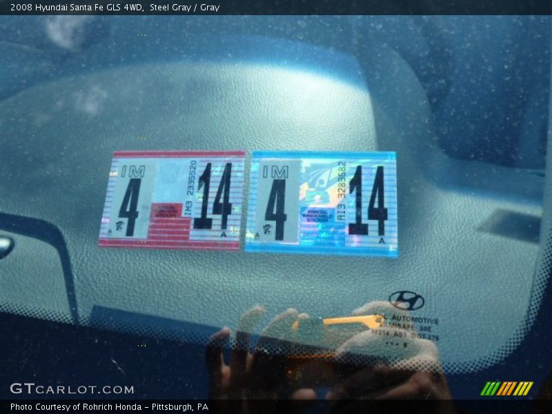 Steel Gray / Gray 2008 Hyundai Santa Fe GLS 4WD