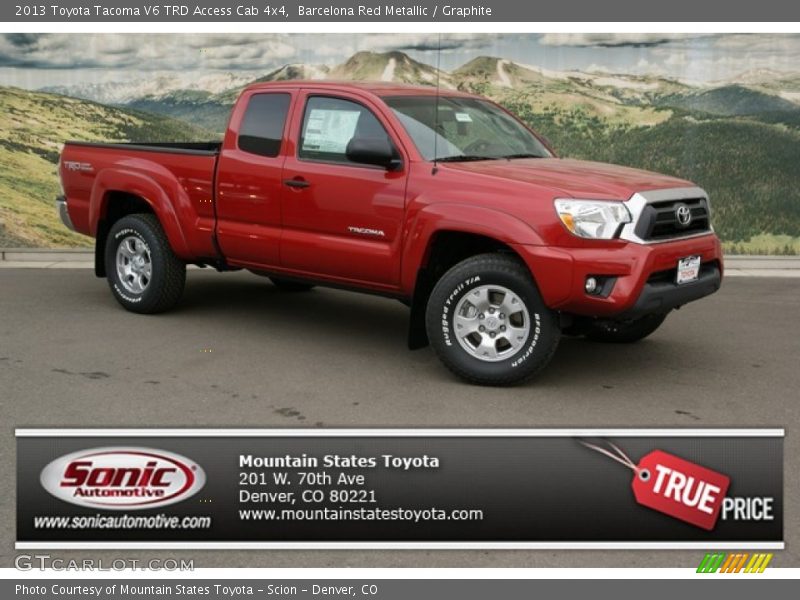 Barcelona Red Metallic / Graphite 2013 Toyota Tacoma V6 TRD Access Cab 4x4