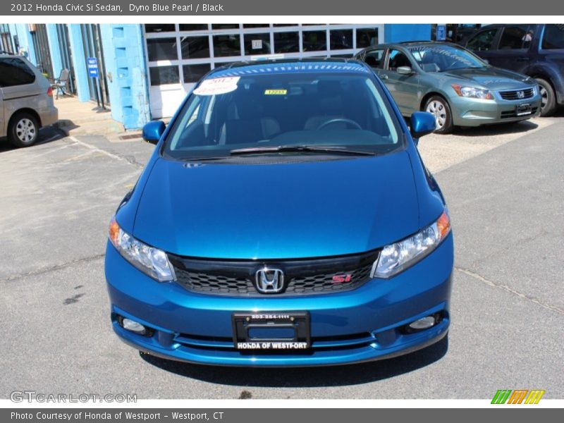 Dyno Blue Pearl / Black 2012 Honda Civic Si Sedan
