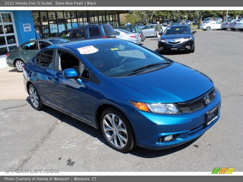 Dyno Blue Pearl / Black 2012 Honda Civic Si Sedan