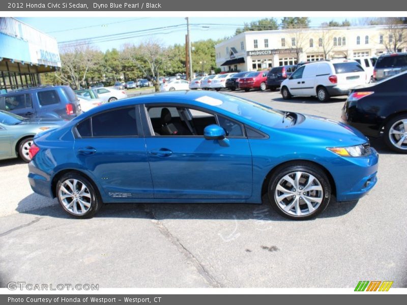 Dyno Blue Pearl / Black 2012 Honda Civic Si Sedan