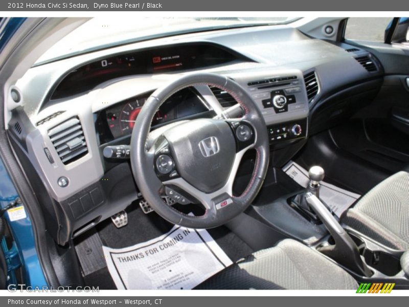 Dyno Blue Pearl / Black 2012 Honda Civic Si Sedan