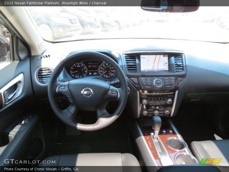 Moonlight White / Charcoal 2013 Nissan Pathfinder Platinum