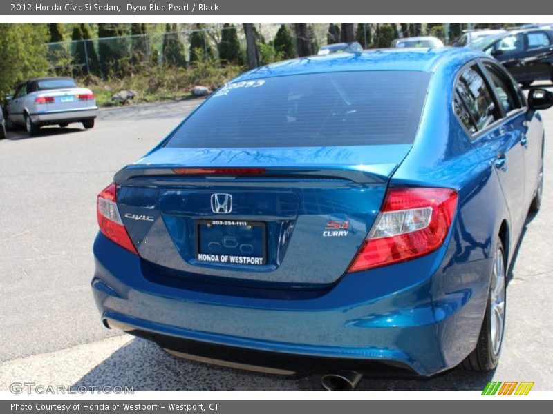 Dyno Blue Pearl / Black 2012 Honda Civic Si Sedan