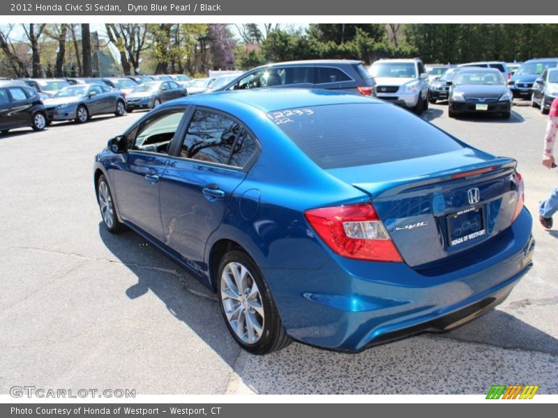 Dyno Blue Pearl / Black 2012 Honda Civic Si Sedan