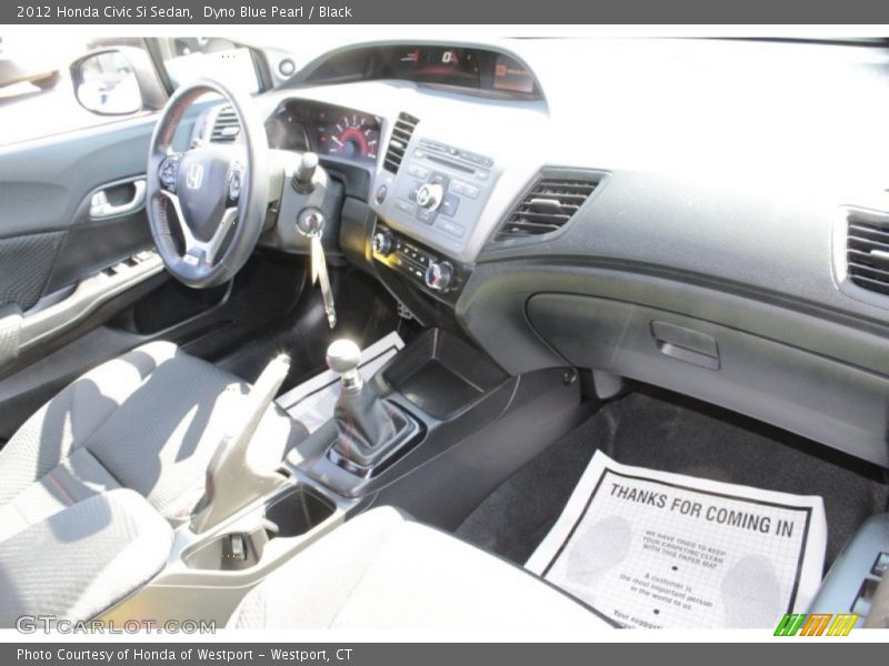 Dyno Blue Pearl / Black 2012 Honda Civic Si Sedan