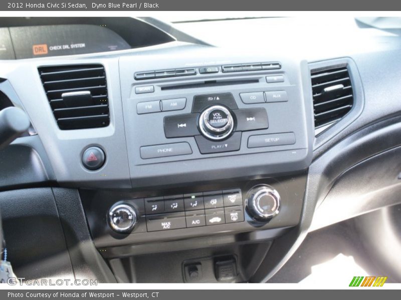 Dyno Blue Pearl / Black 2012 Honda Civic Si Sedan