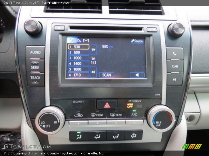 Super White / Ash 2013 Toyota Camry LE