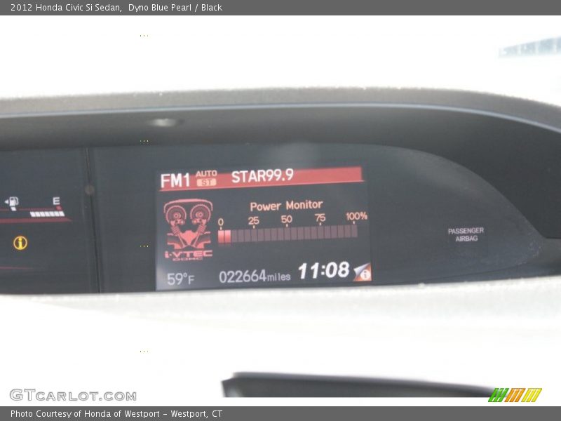 Dyno Blue Pearl / Black 2012 Honda Civic Si Sedan