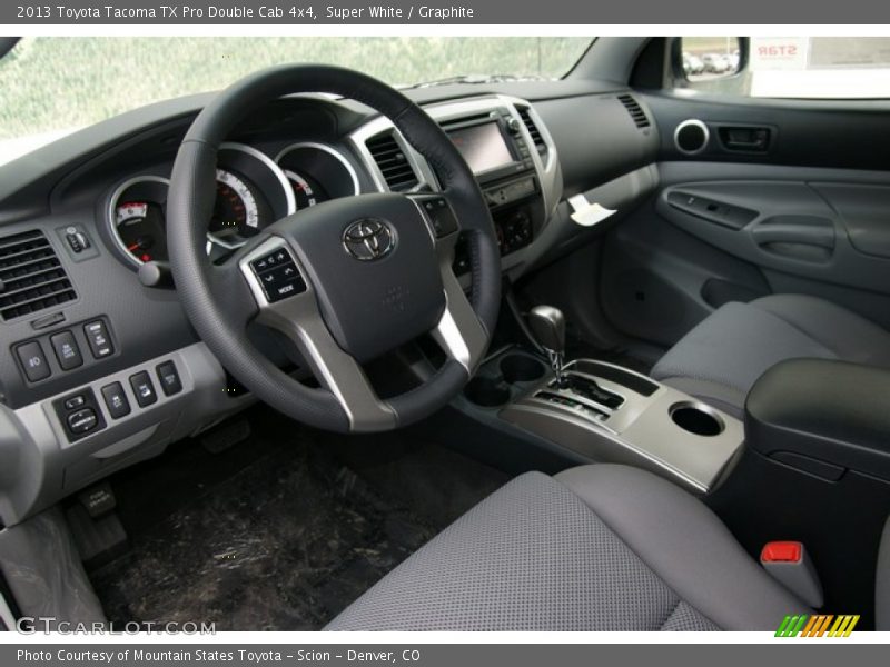 Super White / Graphite 2013 Toyota Tacoma TX Pro Double Cab 4x4