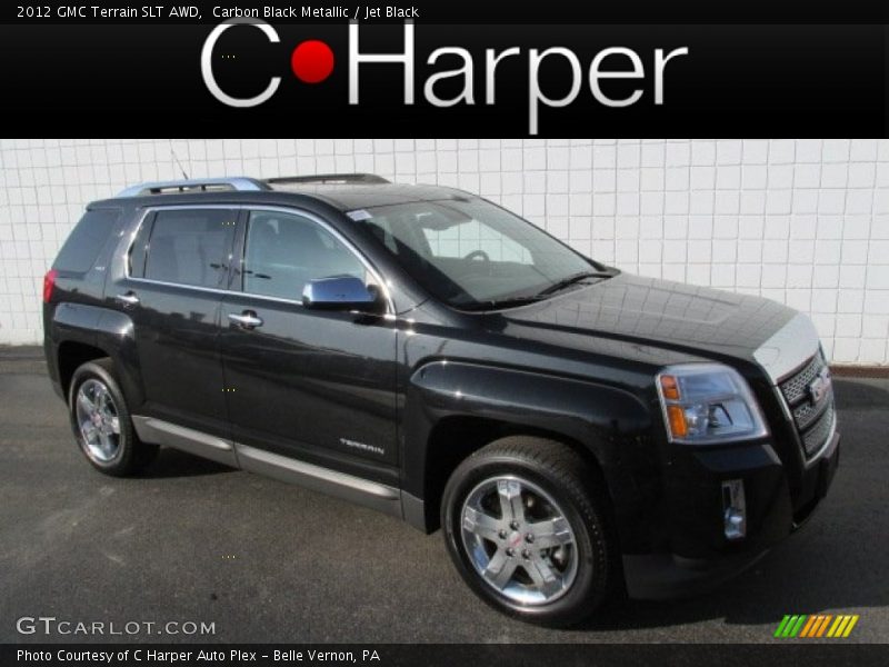 Carbon Black Metallic / Jet Black 2012 GMC Terrain SLT AWD
