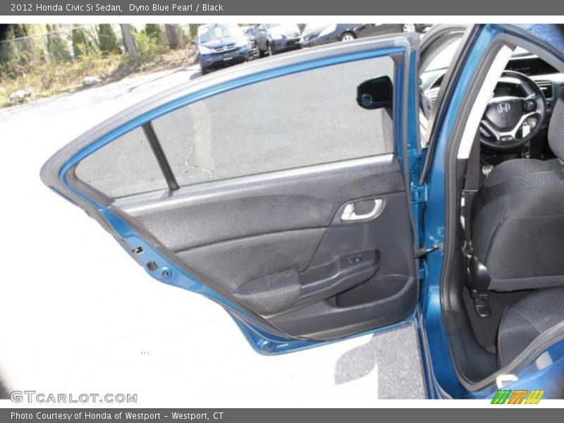 Dyno Blue Pearl / Black 2012 Honda Civic Si Sedan