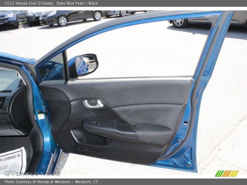 Dyno Blue Pearl / Black 2012 Honda Civic Si Sedan
