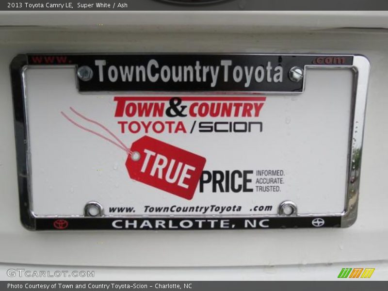 Super White / Ash 2013 Toyota Camry LE