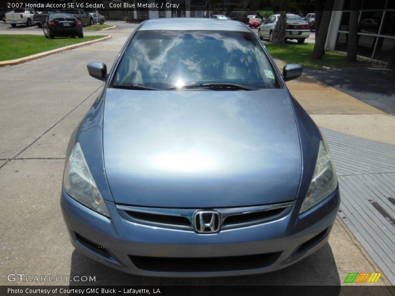Cool Blue Metallic / Gray 2007 Honda Accord SE V6 Sedan
