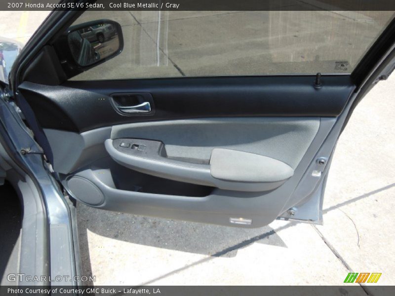 Cool Blue Metallic / Gray 2007 Honda Accord SE V6 Sedan