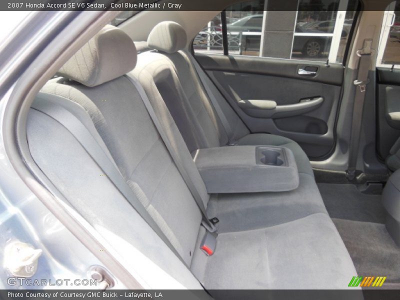 Cool Blue Metallic / Gray 2007 Honda Accord SE V6 Sedan