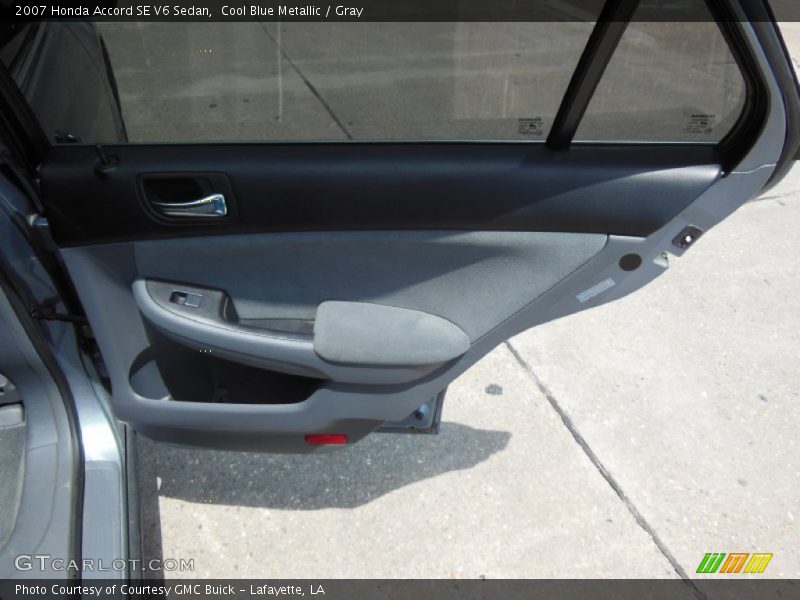 Cool Blue Metallic / Gray 2007 Honda Accord SE V6 Sedan