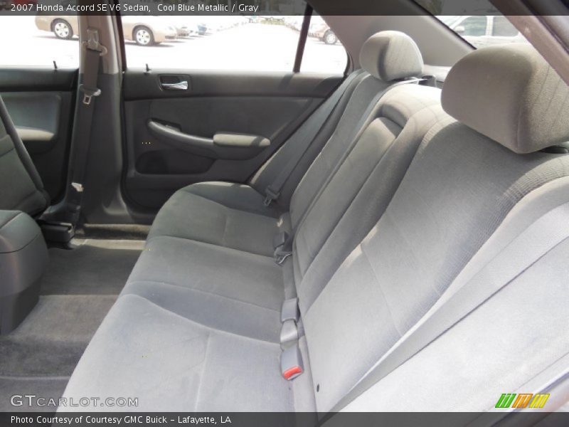 Cool Blue Metallic / Gray 2007 Honda Accord SE V6 Sedan