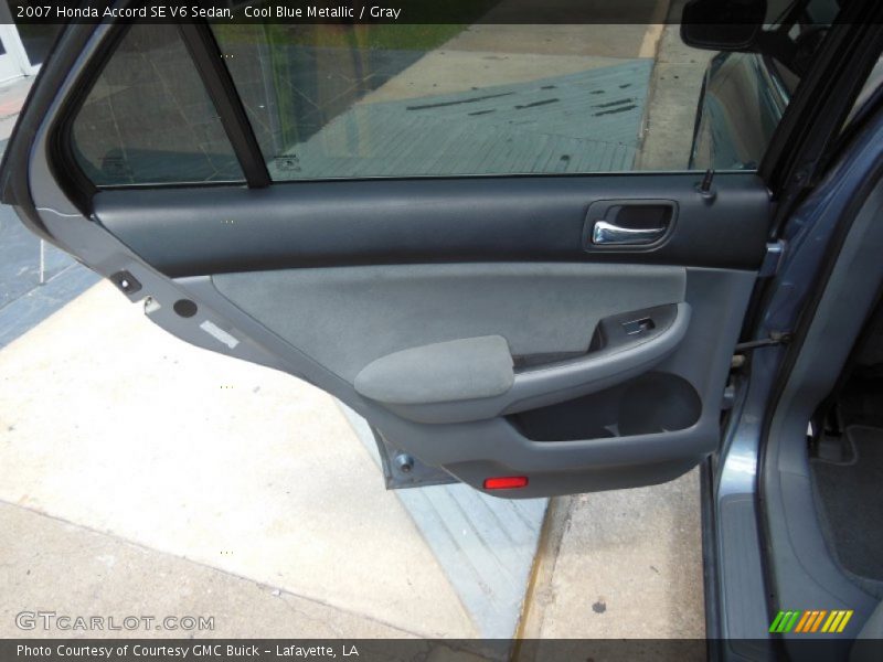 Cool Blue Metallic / Gray 2007 Honda Accord SE V6 Sedan